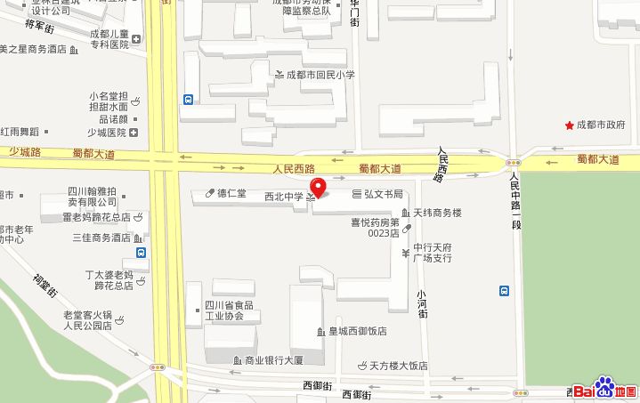 成都西北中学（北区）考点地图